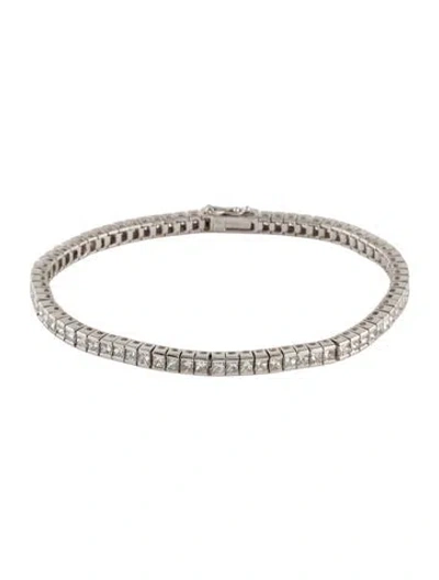 Pre-owned Bracelet 18k 5.00ctw Diamond Line , 7" In Multi