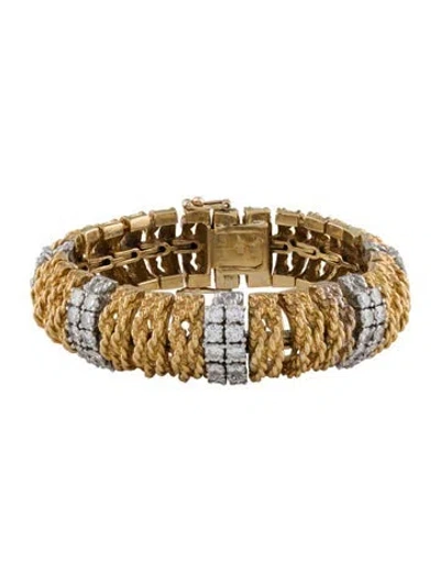 Pre-owned Bracelet 18k 5.00ctw Diamond Link , 7" In Multi