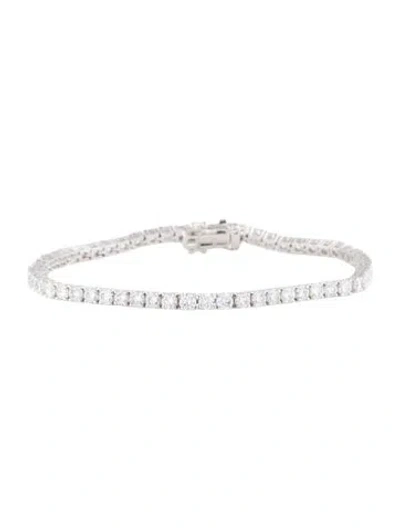 Pre-owned Bracelet 18k 5.00ctw Lab-grown Diamond Tennis , 6.75" In Multi
