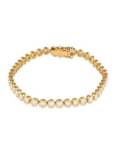 Pre-owned Bracelet 18k 5.16ctw Diamond Link , 7" In Multi