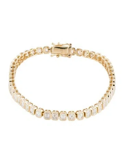 Pre-owned Bracelet 18k 5.25ctw Diamond Tennis Link , 7" In Multi