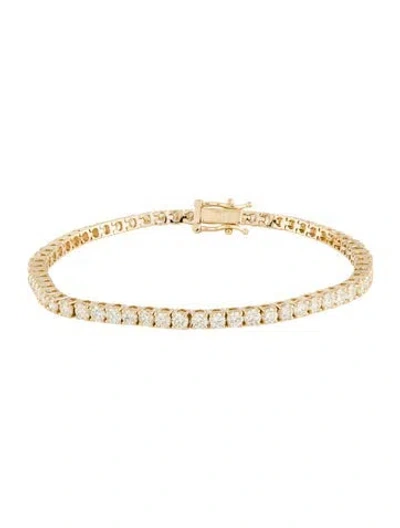 Pre-owned Bracelet 18k 5.36ctw Diamond Tennis , 6.75" In Multi