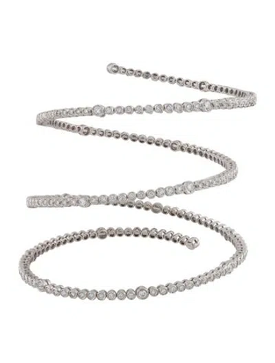 Pre-owned Bracelet 18k 5.41ctw Diamond Pavé Coil  In Multi