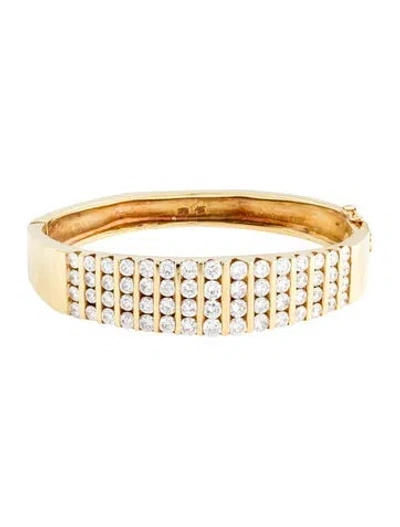 Pre-owned Bracelet 18k 5.52ctw Diamond Bangle , 6.25" In Multi