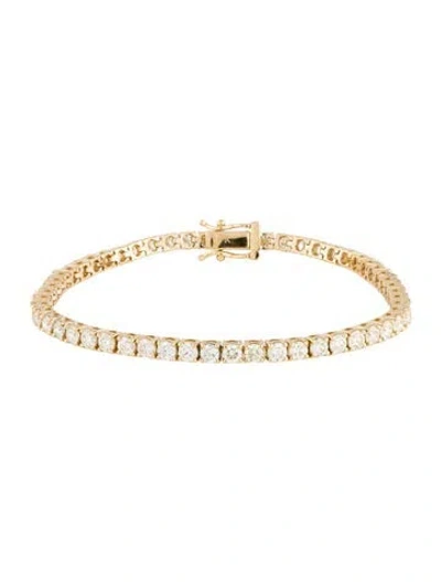Pre-owned Bracelet 18k 5.70ctw Diamond Tennis , 6.75" In Multi