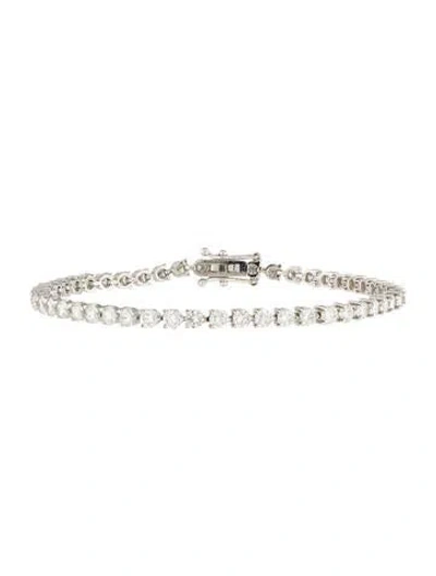 Pre-owned Bracelet 18k 5.70ctw Diamond Tennis  In Multi