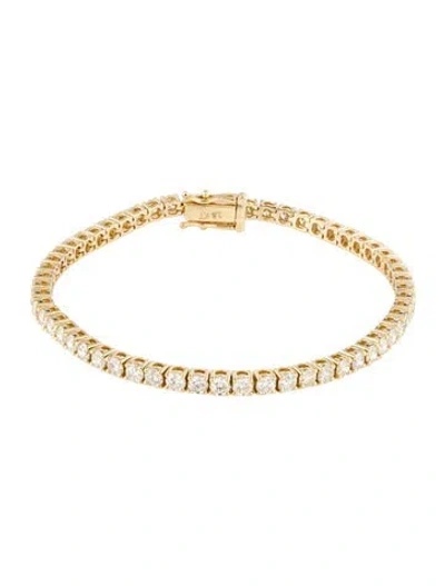Pre-owned Bracelet 18k 5.76ctw Diamond Link , 7" In Multi