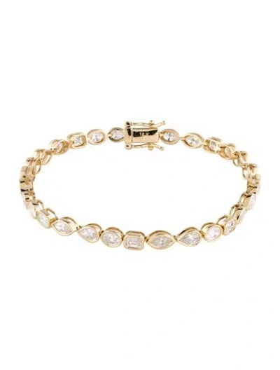 Pre-owned Bracelet 18k 5.94ctw Diamond Tennis , 6.75" In Multi