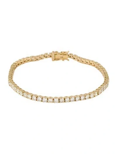 Pre-owned Bracelet 18k 6.37ctw Diamond Tennis , 7" In Multi