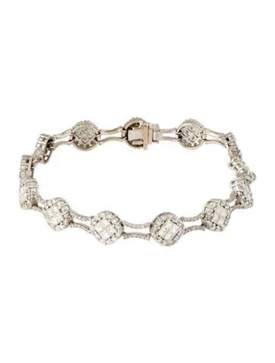 Pre-owned Bracelet 18k 6.60ctw Diamond Link , 7.75" In Multi