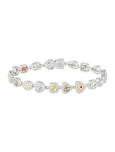 Pre-owned Bracelet 18k 6.69ctw Diamond Link , 6.75" In Multi