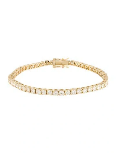 Pre-owned Bracelet 18k 6.77ctw Diamond Tennis , 6.75" In Multi