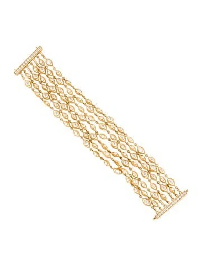 Pre-owned Bracelet 18k 6.79ctw Diamond Link , 6" In Multi