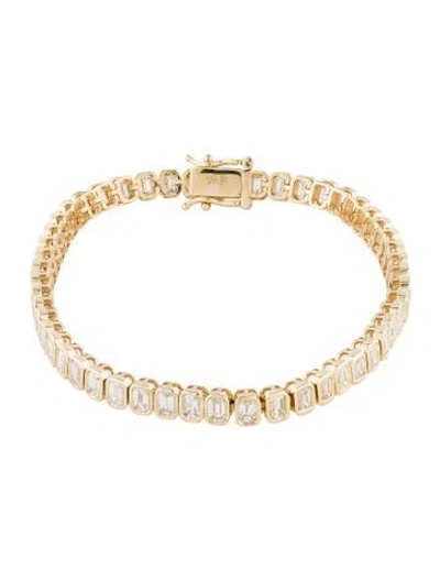 Pre-owned Bracelet 18k 6.80ctw Diamond Tennis Link , 7" In Multi