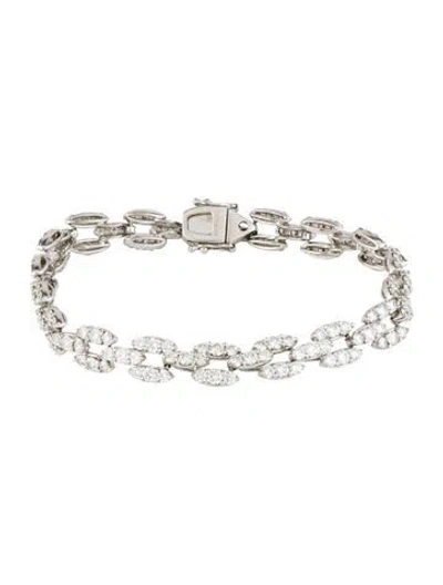 Pre-owned Bracelet 18k 7.56ctw Diamond Link , 7" In Multi