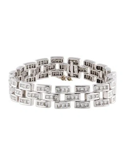 Pre-owned Bracelet 18k 7.69ctw Diamond Link , 6.75" In Multi