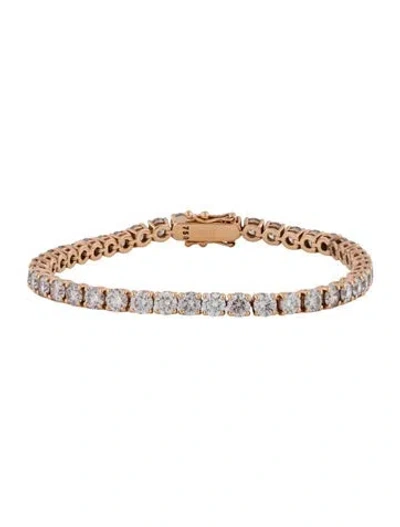Pre-owned Bracelet 18k 7.78ctw Diamond Tennis Link , 6.25" In Multi
