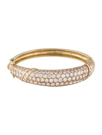 Pre-owned Bracelet 18k 8.77ctw Diamond Bangle , 6.25" In Multi