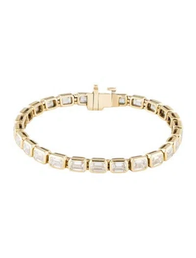 Pre-owned Bracelet 18k 8.84ctw Diamond Tennis Link , 6" In Multi