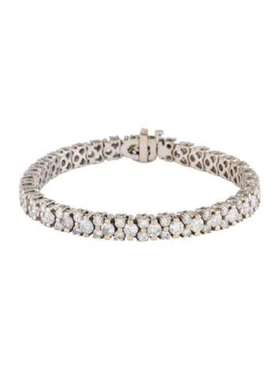 Pre-owned Bracelet 18k 9.92ctw Diamond Link , 6.75" In Multi