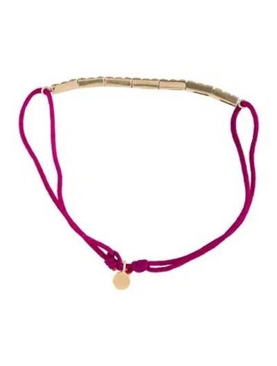 Pre-owned Bracelet 18k Adjustable Charm , 8.5" In Purple
