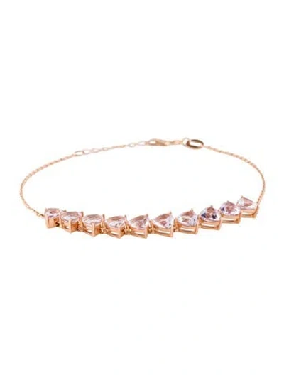 Pre-owned Bracelet 18k Amethyst Station , 7.75" In Multi