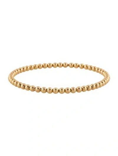 Pre-owned Bracelet 18k Bead , 6" In Gold
