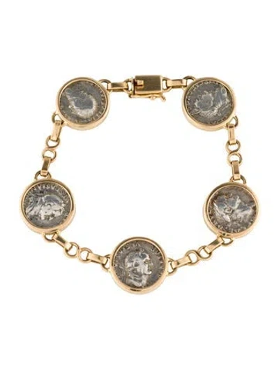 Pre-owned Bracelet 18k Coin Station , 7.5" In Multi