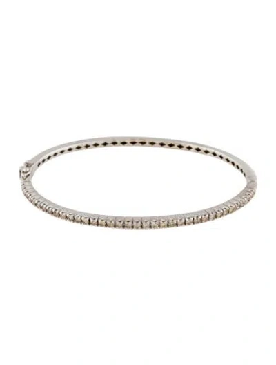 Pre-owned Bracelet 18k Diamond Bangle , 6.5" In Multi