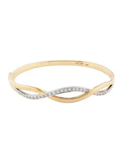 Pre-owned Bracelet 18k Diamond Bangle , 6.5" In Multi