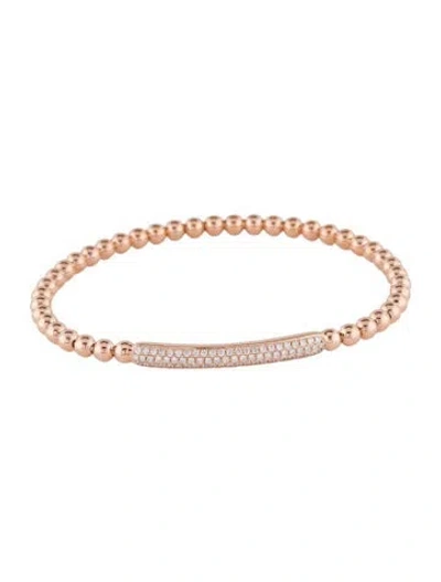Pre-owned Bracelet 18k Diamond Bead , 7" In Multi