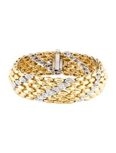 Pre-owned Bracelet 18k Diamond , 6.75" In Multi