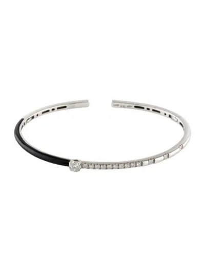 Pre-owned Bracelet 18k Diamond Cuff, 6.25" In Multi