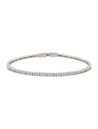 Pre-owned Bracelet 18k Diamond Flexible Bangle, 6.25" In Multi