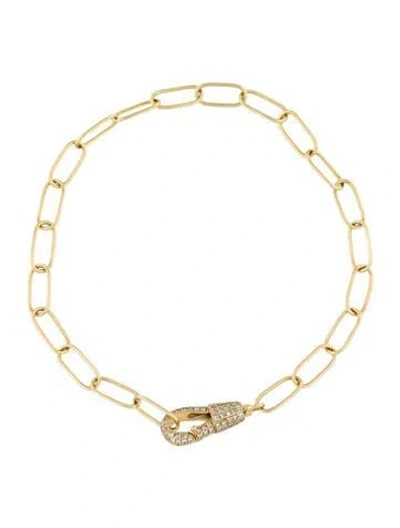 Pre-owned Bracelet 18k Diamond Hook , 6.75" In Multi