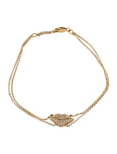 Pre-owned Bracelet 18k Diamond Kiss Station , 6.75" In Multi