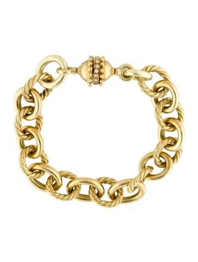 Pre-owned Bracelet 18k Diamond Link , 6" In Multi