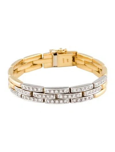 Pre-owned Bracelet 18k Diamond Link , 6.25" In Multi