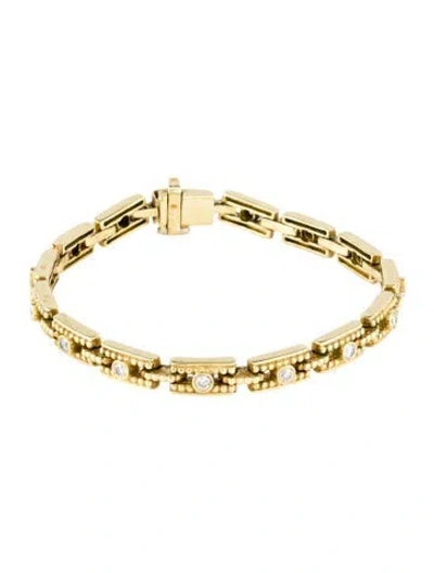 Pre-owned Bracelet 18k Diamond Link , 6.5" In Multi