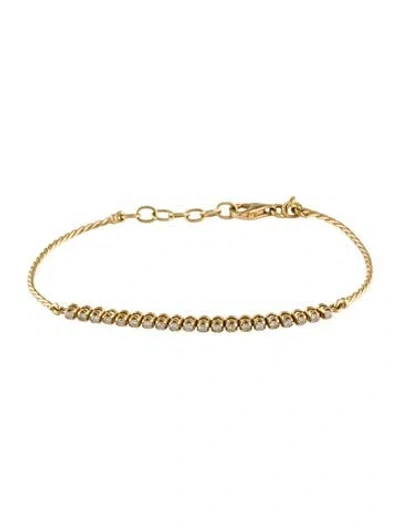 Pre-owned Bracelet 18k Diamond Link , 6.75" In Multi