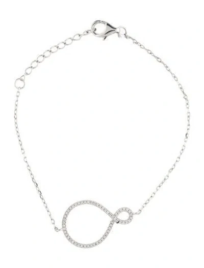 Pre-owned Bracelet 18k Diamond Link , 6.75" In Multi
