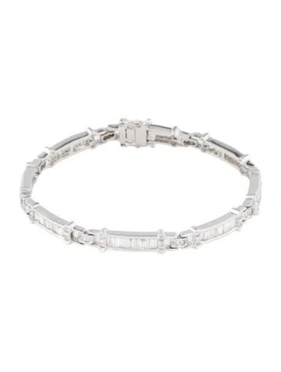 Pre-owned Bracelet 18k Diamond Link , 6.75" In Multi