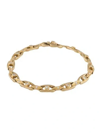 Pre-owned Bracelet 18k Diamond Link , 6.75" In Multi