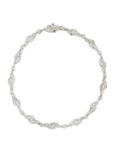 Pre-owned Bracelet 18k Diamond Link , 6.75" In Multi