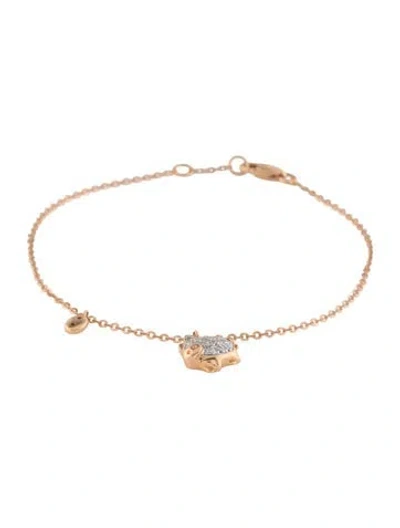 Pre-owned Bracelet 18k Diamond Link , 7" In Multi