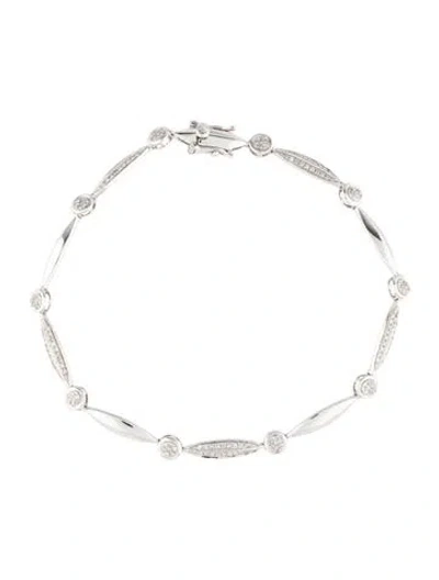 Pre-owned Bracelet 18k Diamond Link , 7.5" In Multi