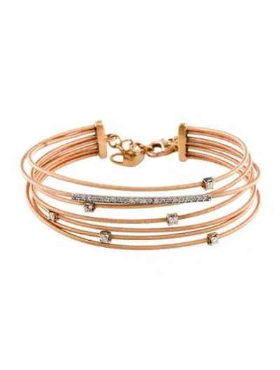 Pre-owned Bracelet 18k Diamond Multi-row Coil , 7.25"