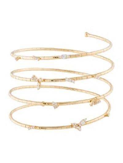 Pre-owned Bracelet 18k Diamond Spiral , 6.5" In Multi