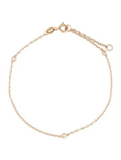 Pre-owned Bracelet 18k Diamond Station , 7.25" In Multi