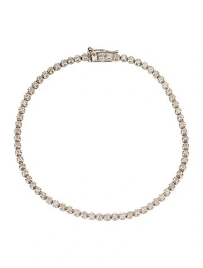 Pre-owned Bracelet 18k Diamond Tennis , 7" In Multi